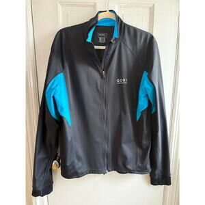 Gore Running Wear WINDSTOPPER Soft Shell Jacket Black/Cyan - Men's Large